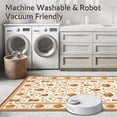 thumbnail image 5 of ODIKA 4'x6' Machine Washable Non-Slip Area Rug, Vintage Jar with Decorative Lattice and Botanical Embellishments High Traffic Rug, Beige, 122987, 5 of 7