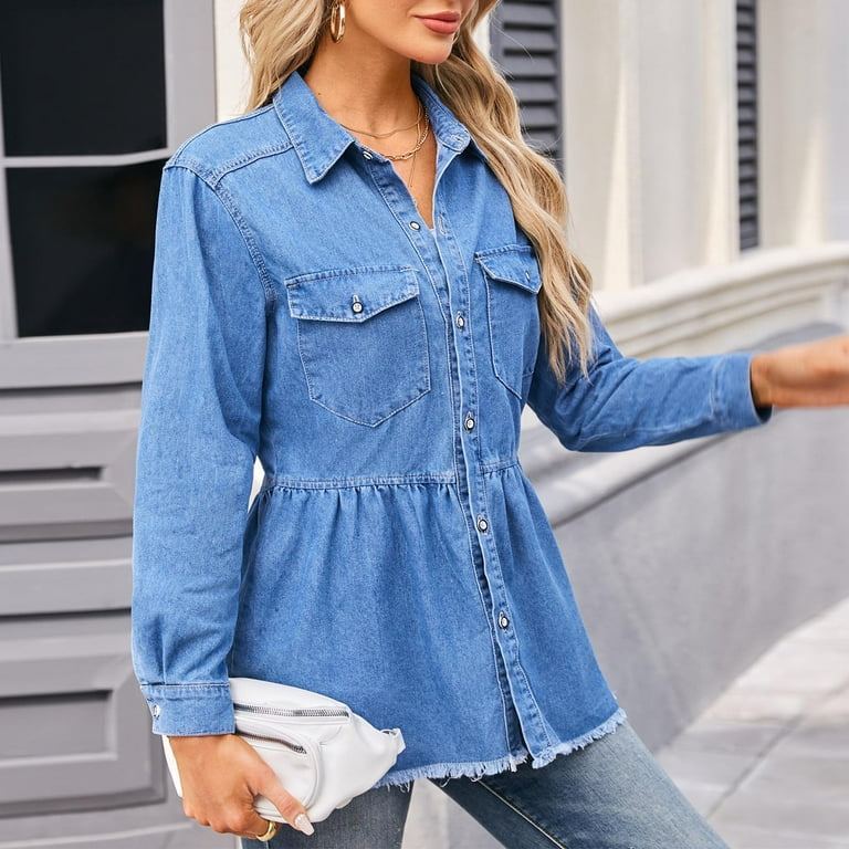 outfit high neck with denim jacket