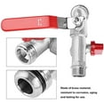 thumbnail image 5 of Robinet d'Eau en Laiton à Double Soupape à Angle de 90 Degrés 1/2" Rouge Robinet de Jardin Extérieur, 5 of 5