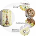 thumbnail image 2 of Shower Curtain Rustic Cat Yellow Lemon Waterproof Shower Curtain Set with Hooks for Bathroom Showers,Stalls and Bathtubs,48x72In Farmhouse Animal Fruit Plant, 2 of 8