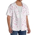 thumbnail image 4 of Xecao offers the Breast Cancer Awareness (4) for Men's Casual Short-sleeved Shirt, a button-up collared shirt with a pocket, perfect for beach vacations and yacht travel in the XX-Large size., 4 of 7