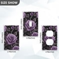 thumbnail image 7 of Yayeee Duplex Wall Plate 1-Gang 4.5"x2.7" Home Receptacle Light Switch Decorative Outlet Cover, Black Roses, 7 of 7