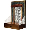 thumbnail image 6 of Pooja Mandir / Stone Textured Designer Wooden Temple / Mandir For Home & Office / Temple For Home / Modern Style Pooja Chowki For God Idols, 6 of 9