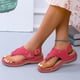 thumbnail image 4 of Sandalias de cuña con borlas huecas y punta redonda para mujer Chanclas de color sólido Wmkox8yii sa4281, 4 of 8