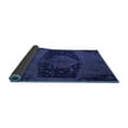 thumbnail image 2 of Ahgly Company Indoor Round Abstract Blue Modern Area Rugs, 4' Round, 2 of 4