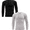 Black/Grey, variant on Fruit of the Loom Men's Thermal Waffle Henley Top, 2-Pack, Sizes S-5XL