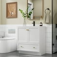 thumbnail image 3 of Eclife 30" Single Bathroom Vanity Cabinet with Integrated Sink Top, Hand Painted, 3 of 7