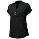 thumbnail image 5 of Vestidos Casuales Para Mujer, Blusas De Mujer De Moda Blusa informal de manga corta con cuello en V y bolsillos para mujer, color liso, 5 of 5