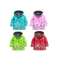 thumbnail image 2 of Toddler Baby Girls Hoodie Windbreaker Lightweight Raincoat Floral Print Jacket Outwear, 2 of 6