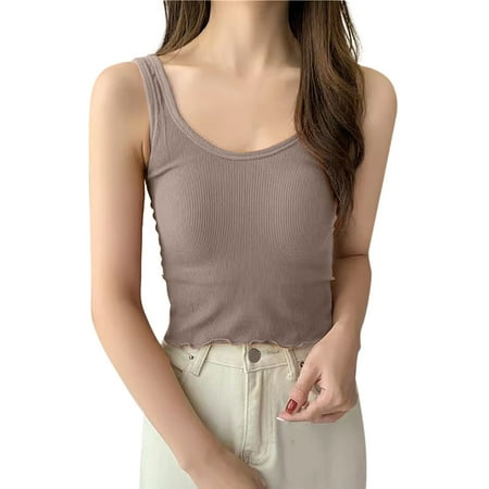 YHGFVOKJ Bras for Women Full Coverage Body Shaping and Back Beauty Soft Underwear Convertible Plus Up Casual Lace Vest Bra Sports Bras for Women High Support Khaki One Size