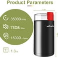 thumbnail image 5 of Coffee Grinder, Wancle Electric Coffee Grinder, Quiet Spice Grinder, One Touch Coffee Mill for Beans, Spices and More, with Clean Brush (Black+Red Button), 5 of 6