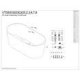 thumbnail image 6 of Kingston Brass VTDE633023C422 63-Inch Acrylic Oval Double Ended Freestanding Tub with Drain in Glossy White/Polished Brass, 6 of 8