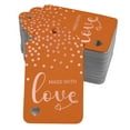 thumbnail image 1 of Inkdotpot 50 Pack Real Rose Gold Foil Paper Tags Made With Love Text Favor Hang Tag, 1 of 6