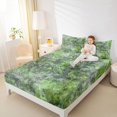 thumbnail image 3 of Homewish Green Abstract Ombre Queen Sheets,Vintage Geometric Art Queen Sheet Sets,4 Pieces,1 Flat Sheet, 1 Fitted Sheet and 2 Pillowcases, 3 of 6