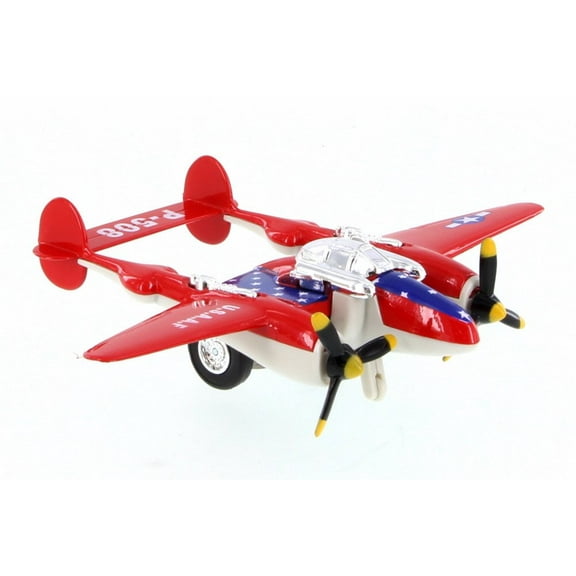P-508 WWII Pullback Fighter, Red - Showcasts 508D - Diecast Model Toy Car (Brand New but NO BOX)