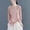 Pink, variant on Swuxness Women 3/4 Sleeve Casual Shirts, Spring and Summer Tops, Ladies Printed Comfortable Fashion Linen Buttons Loose Pullover Blouse Purple, M