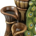 thumbnail image 3 of LuxenHome Fontaine Extérieure en Résine Paon et Urnes avec Lumières LED, 3 of 7