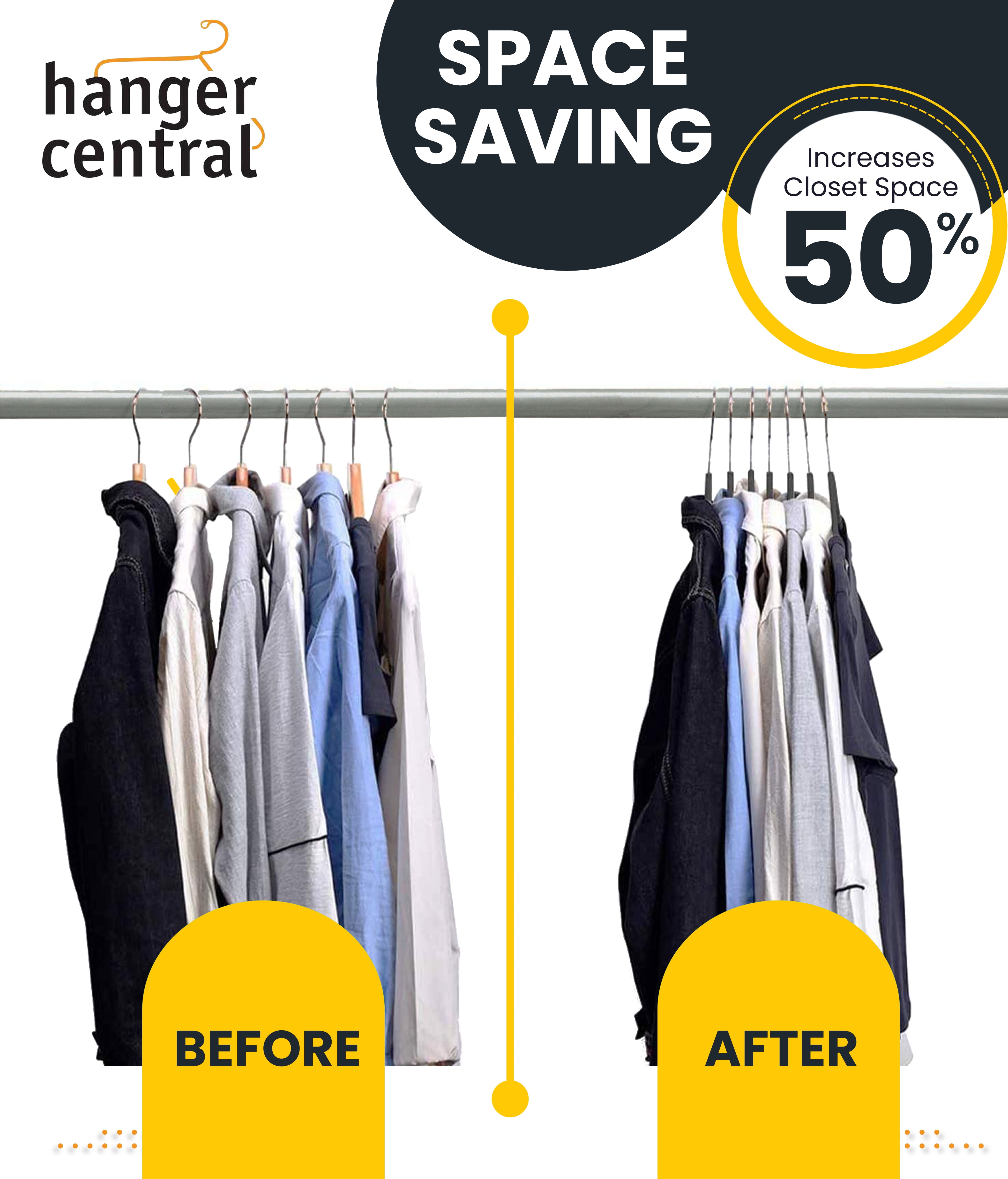 Velvet Hangers Suit/Shirt Heavy Duty 30/50/60/100 Pack, 9 Colors Option -  On Sale - Bed Bath & Beyond - 22575723