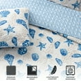 thumbnail image 4 of Great Bay Home Coastal Blue Polycotton Quilts, Queen - Reversible, 4 of 6