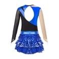 thumbnail image 4 of DPOIS Kids Girls Gymnastic Leotard with Skirt Sets Royal Blue 14, 4 of 7