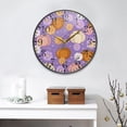 thumbnail image 4 of 11.9in Acrylic Wall Clock with Glass-like Finish Round Clock for Home Decoration Pumpkins and Daisies, 4 of 9