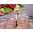 thumbnail image 3 of 1.55 Carat 7mm Cushion Champagne Diamond Moissanite Engagement Ring on 10k White Gold Halo, 3 of 4