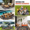 thumbnail image 4 of Vintage Flower Outdoor Rug for Patio/Deck/Porch, Non-Slip Large Area Rug 5 x 8 Ft, Boho Abstract Colorful Ethnic Floral Indoor Outdoor Rugs Washable Area Rugs, Reversible Camping Rug Carpet Runner, 4 of 8