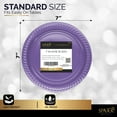 thumbnail image 5 of Disposable Plastic Plates Purple, 7 Inches Plastic Dessert Plates, Strong and Sturdy Disposable Plates for Party, Dinner, Holiday, Picnic, or Travel Party Plates, Pack of 50 - By Amcrate, 5 of 6