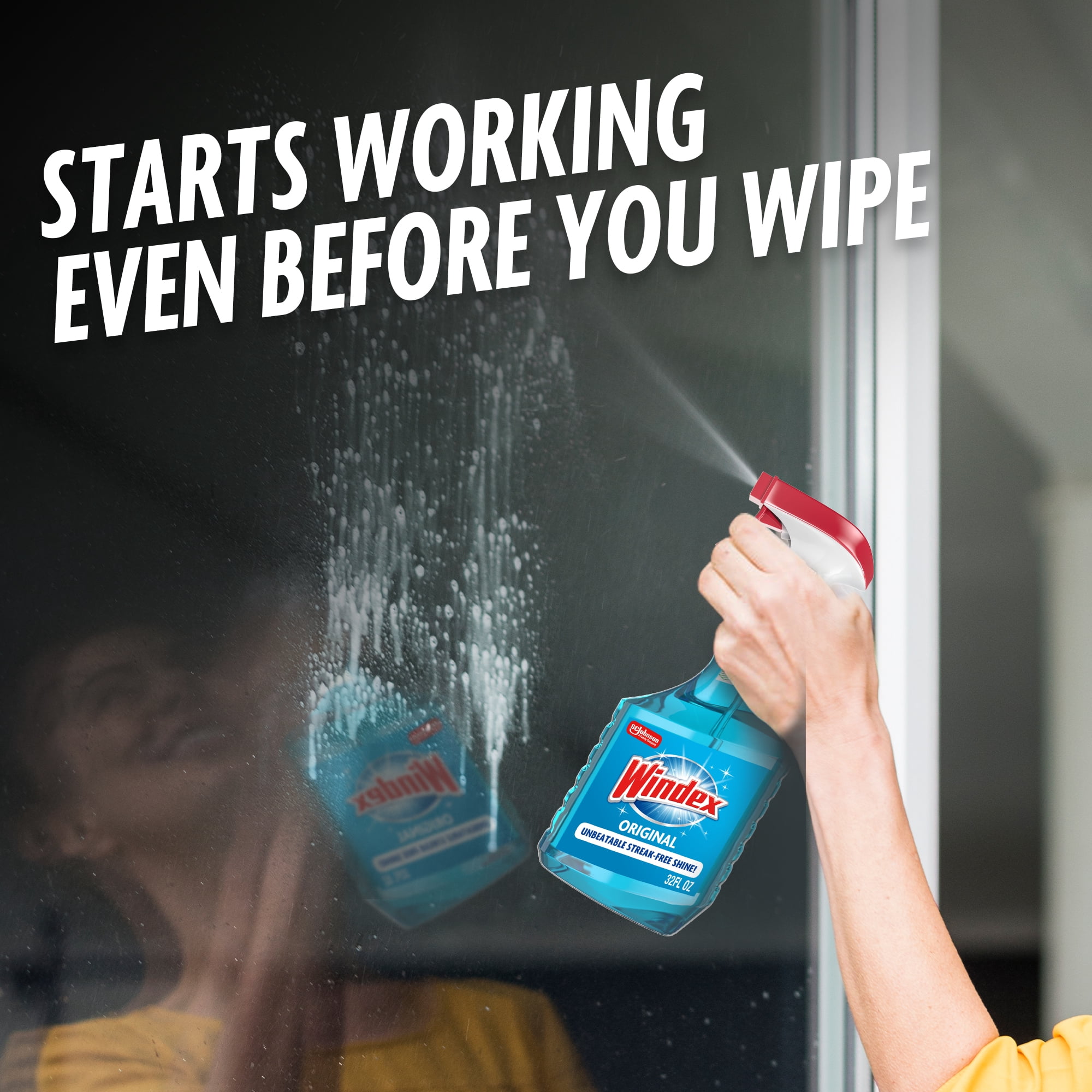 Windex Glass, Window, and Mirror Cleaner, Original Blue, Spray Bottle, 32 fl oz.
