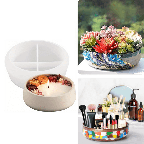 Versatile Silicone Bowl Mold for Resin Art - 7 Inch Creative DIY Mold for Epoxy Bowls, Candle Holders & Plant Pots