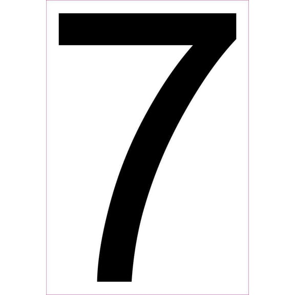 5.5in x 8in Address Number 7 Sticker