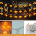 thumbnail image 7 of Qoosea Halloween Lights, 20ft 40 LED Orange Pumpkin String Lights, 8 Modes Pumpkin Lantern Halloween Decorations Indoor Outdoor, 7 of 7