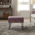thumbnail image 2 of Home Soft Things Jacquard Ottoman - Benin - Orchid mist - 19" x 13" x 17", 2 of 5