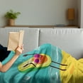 thumbnail image 3 of Avocado Soft Flannel Fleece Throw Blanket, Illustration of 2 Avocados Playing Volleyball at the Beach Happy Summer Theme, Cozy Plush for Indoor and Outdoor Use, 50" x 60", Multicolor, by Ambesonne, 3 of 5