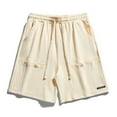 thumbnail image 1 of pstuiky Pantalones cortos de entrenamiento para hombre, Pantalones cortos casuales cómodos de moda para hombre, de color liso, con cintura elástica regular, para playa, 1 of 4