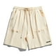 thumbnail image 1 of Ceisia Men's Gift Relaxed Minimalist Cargo Sweat Shorts Mid-Rise Elastic Waist Nylon Spandex Snap Button Side Label Shorts, 1 of 4