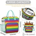 thumbnail image 2 of Retro Tie Dye Insulated Lunch Tote – Psychedelic Pattern Cooler Bag, Leakproof Reusable Dual Compartment Lunch Box for Work or Travel, 2 of 3
