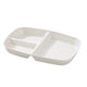 thumbnail image 2 of Rectangular 3-Compartment Serving Tray | Plastic Dinner Plate Organizer | Thick Bottom | Easy Clean | Solid Stable Design | For Party Picnic Home Use | 26.5x18x3cm | Gray White Beige Pink | 1 Piece, 2 of 6