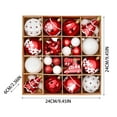thumbnail image 3 of 42 Pcs Christmas Ornaments Various Styles of Xmas Ball Ornament for Holiday Hanging Xmas Tree Decor for Indoor Decorations Red Christmas Tree Ornaments, 3 of 6
