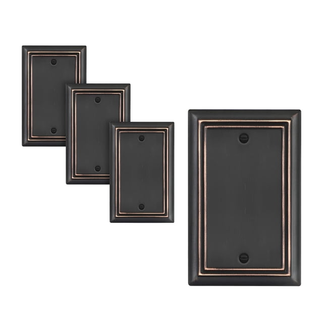Funda de enchufe Wallplates DEWENWILS de bronce envejecido, paquete de 4