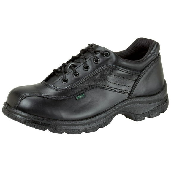 thorogood men's black safety toe double track oxford uniform shoes, 804-6908