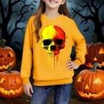 thumbnail image 5 of bbymog Girls Fashion Funny Skull Hoodies Boys Halloween Long Sleeve Hoodie Sweatshirt Casual Kids Clothing Yellow B 9 Years, 5 of 10