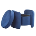 thumbnail image 2 of Nebula Upholstered Performance Velvet Ottoman, 2 of 7