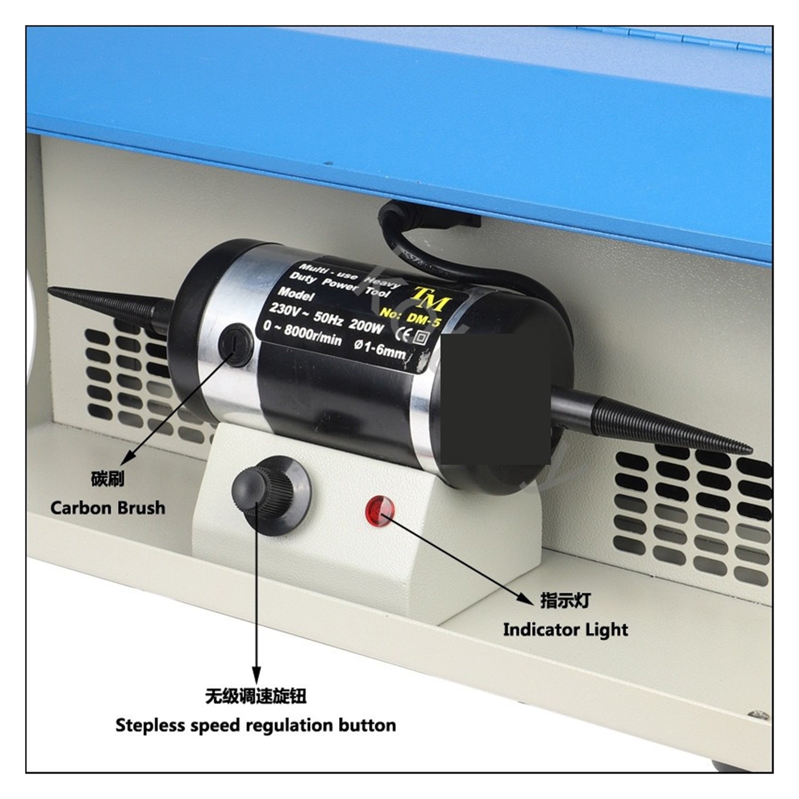 Polishing Machine With Dust Collector Bench Grinder, Gold Silver Jewelry Watches Polisher Machine ,Powerhouse Performance