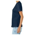 thumbnail image 3 of Yellow Rooster Women's Relaxed Jersey Short Sleeve V-Neck Tee Navy L, 3 of 6