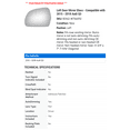 thumbnail image 2 of Left Door Mirror Glass - Compatible with 2015 - 2018 Audi Q3 2016 2017, 2 of 2