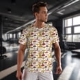 thumbnail image 3 of Wukai Mushroom Print Men's Short-Sleeved Mesh T-Shirt,Quick-Dry Short Sleeve Workout T-Shirt-X-Large, 3 of 8