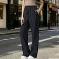 thumbnail image 2 of Lmueinov Wide Leg Pants for Women High Waist Hollow Out Striped Tape Loose Trousers with Pocket Women Trendy 2026 Business Casual Outfits, 2 of 8