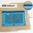 thumbnail image 3 of BAZIC 3 Ring Pencil Pouch, Mesh Window, Pastel Color, 6-Pack, 3 of 8
