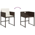 thumbnail image 5 of vidaXL 17 Piece Garden Dining Set with Cushions Brown Poly Rattan, 5 of 5